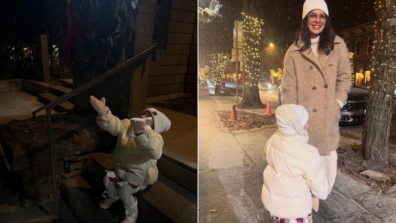 प्रियंका चोपड़ा 2025 के आखिरी हफ्ते में न्यूयॉर्क के स्नोफॉल में बेटी मालती संग करती दिखीं मस्ती