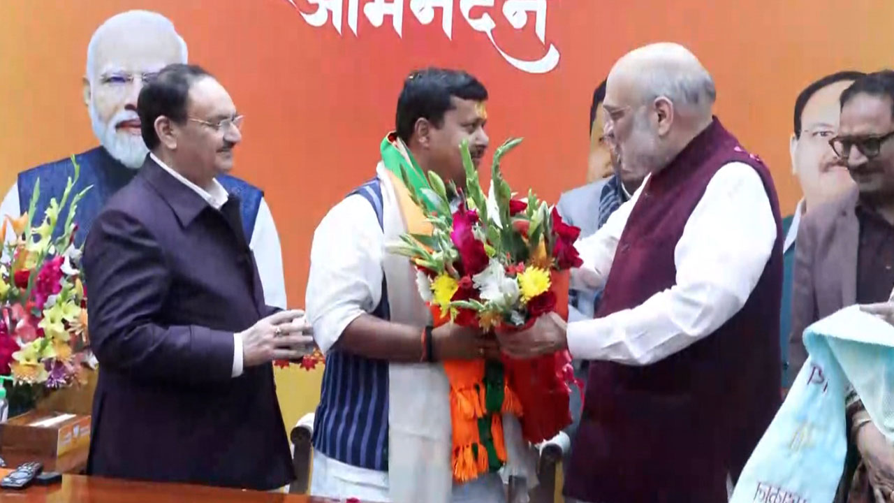 Grand Welcome For BJP's New Working President Nitin Nabin At Headquarters