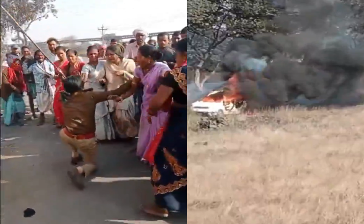 Coal Mine Protest: कोयला खदान के विरोध में ग्रामीण हिंसक; TI पर हमला, कई पुलिसकर्मी घायल, वीडियो Viral