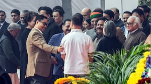 Rahul Gandhi, Union Minister Kiren Rijiju Share Light Moment In Parliament Premises