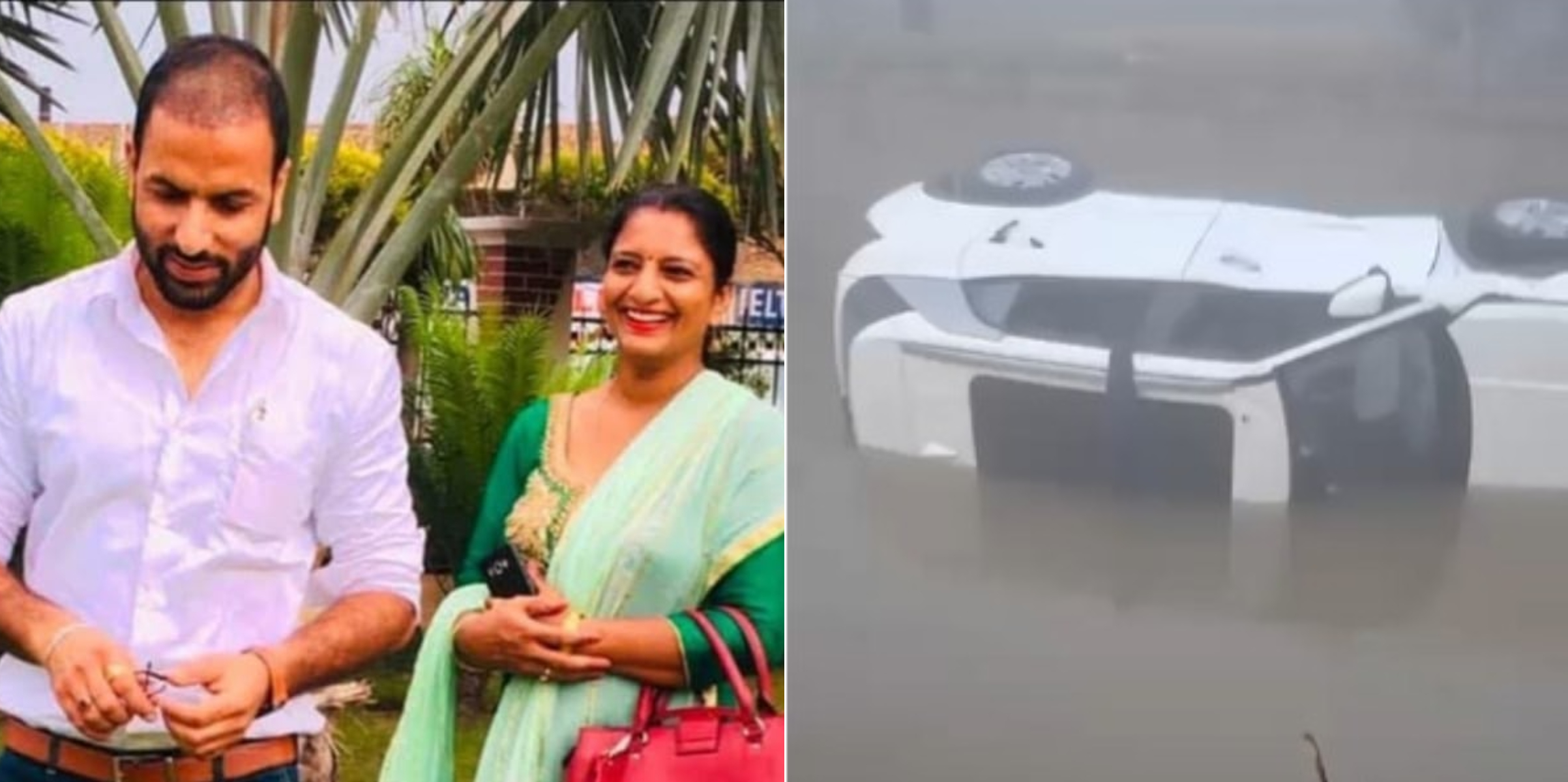 Teacher Couple Die As Car Falls Into Canal In Punjab Due To Dense Fog