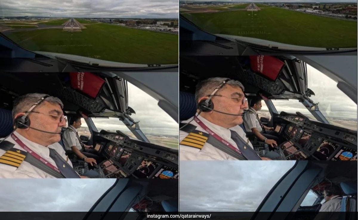 Watch: Qatar Airways Shares Stunning Cockpit View Of Cloudy Heathrow Landing