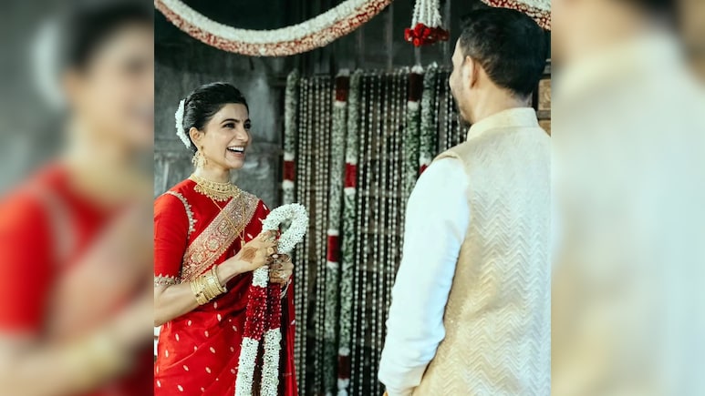 हनीमून से लौटीं समांथा का दिखा नो मेकअप लुक, माथे पर बिंदी और मेहंदी से सजे हाथ, लुक ने जीता दिल