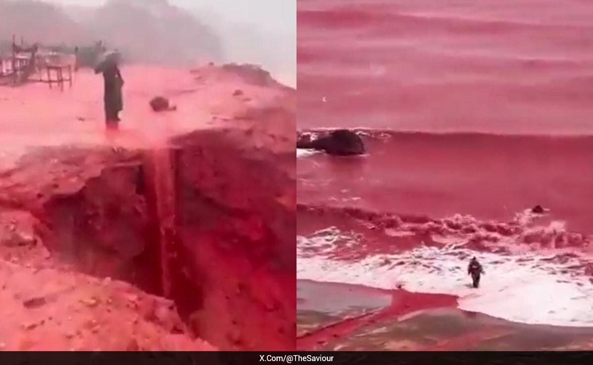 Iran's Hormuz Island Turns Blood-Red After Rain