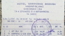 Saravana Bhavan Bill From 2009 Goes Viral: Three Items Cost Just Rs 50