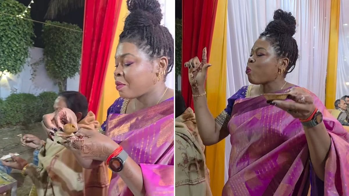 "Give Me All The Pani Puri": Nigerian Woman Cannot Get Enough Of Snacks At Indian Wedding