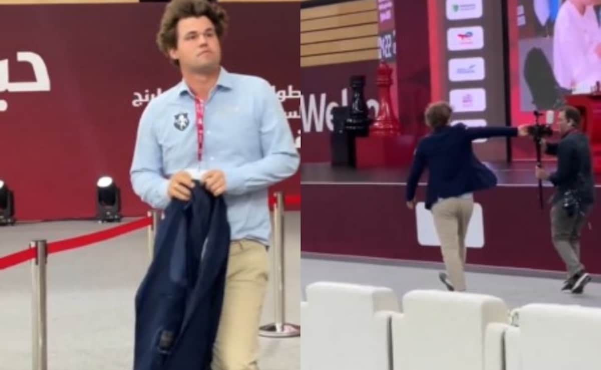 Watch: Magnus Carlsen Pushes Cameraman After Losing FIDE World Rapid Championship Match