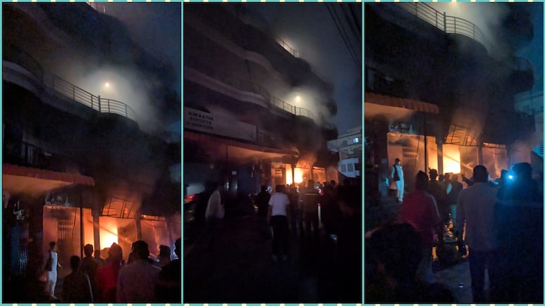 लखनऊ की स्वीट शॉप में लगी भीषण आग, दमकल विभाग मौके पर मौजूद, लोगों को बेसमेंट से बाहर निकाला