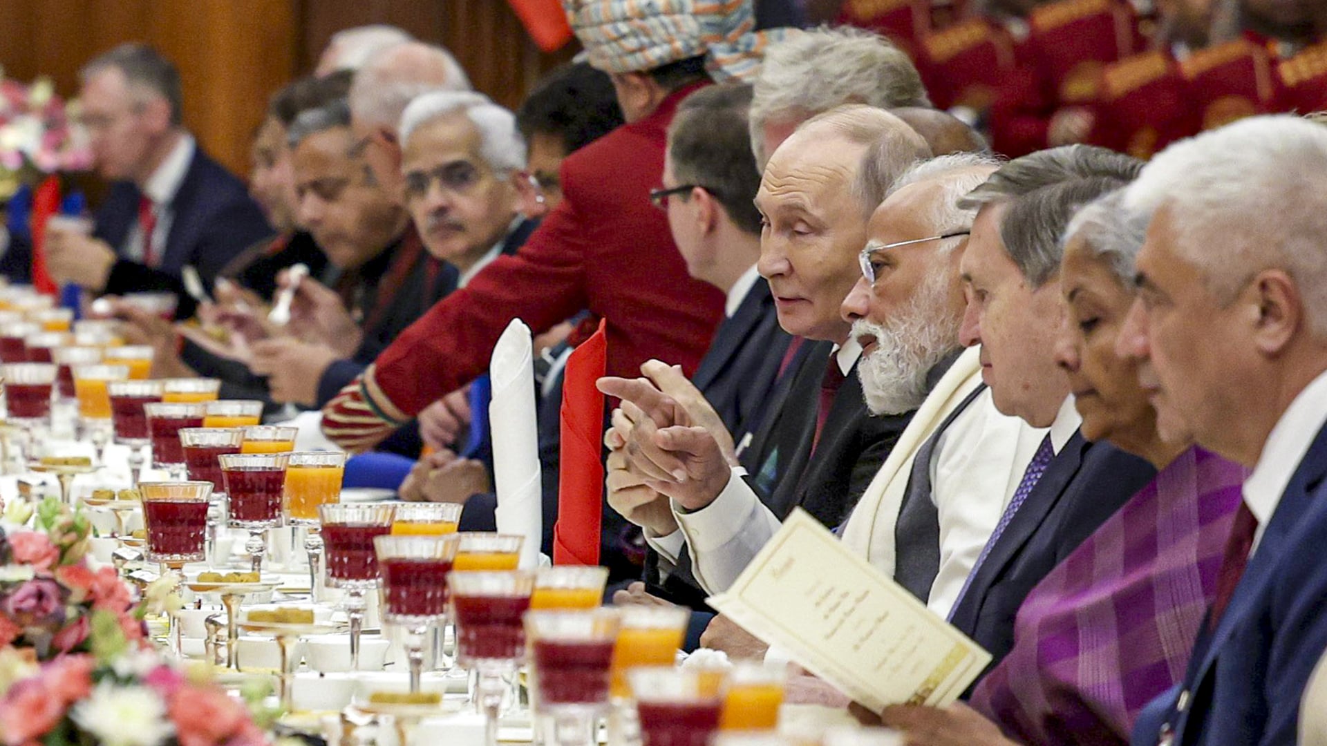Putin Attends Dinner Hosted By President Murmu At Rashtrapati Bhavan