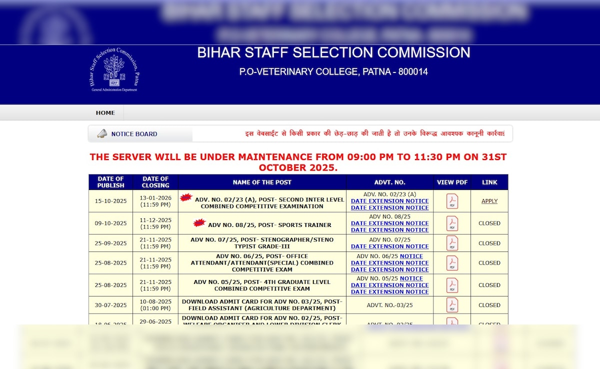 BSSC Increases Vacancies And Application Deadline For 2nd Level Recruitment 2025, Check Revised Details