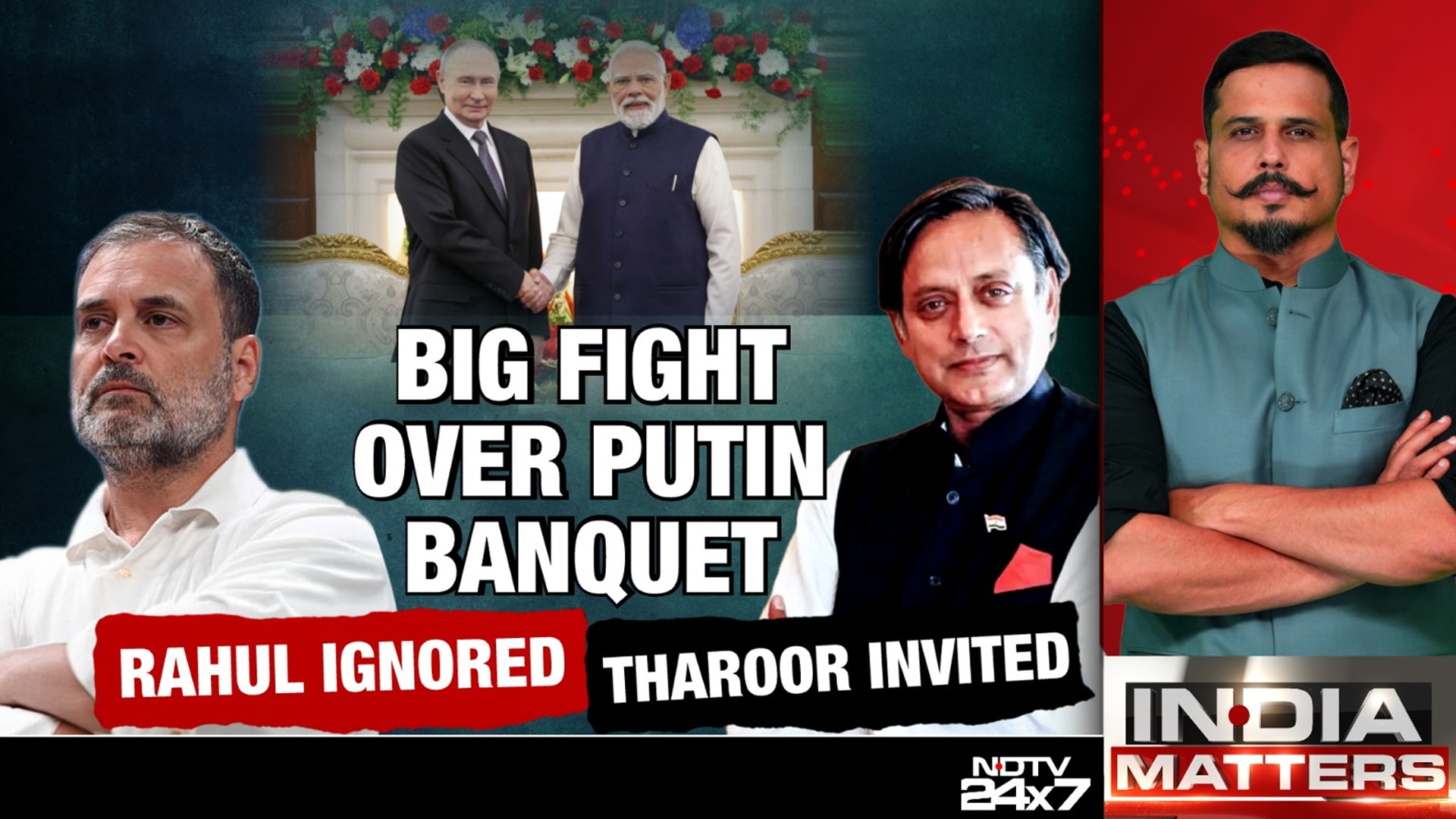 Politics Heats Up Over Putin Dinner: Rahul Gandhi Ignored, Shashi Tharoor Invited