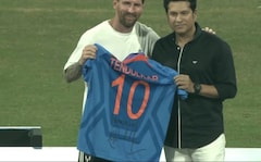 GOAT Tour: Historic Moment As Messi Meets Tendulkar, Chhetri In Mumbai