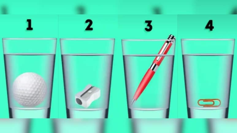 इन 4 गिलास में से किसमें है सबसे ज्यादा पानी? इंटेलिजेंट ही दे सकते हैं 10 सेकेंड में जवाब