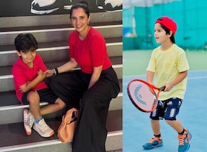 Watch: "Nostalgic, Nostalgic, Nostalgic" - Tennis Icon Sania Mirza Coaches Son Izhaan In Adorable Viral Video
