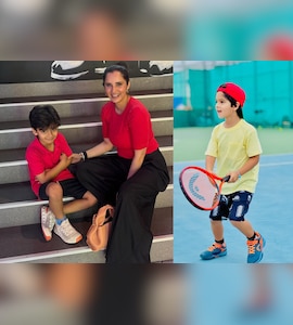 Watch: "Nostalgic, Nostalgic, Nostalgic" - Tennis Icon Sania Mirza Coaches Son Izhaan In Adorable Viral Video