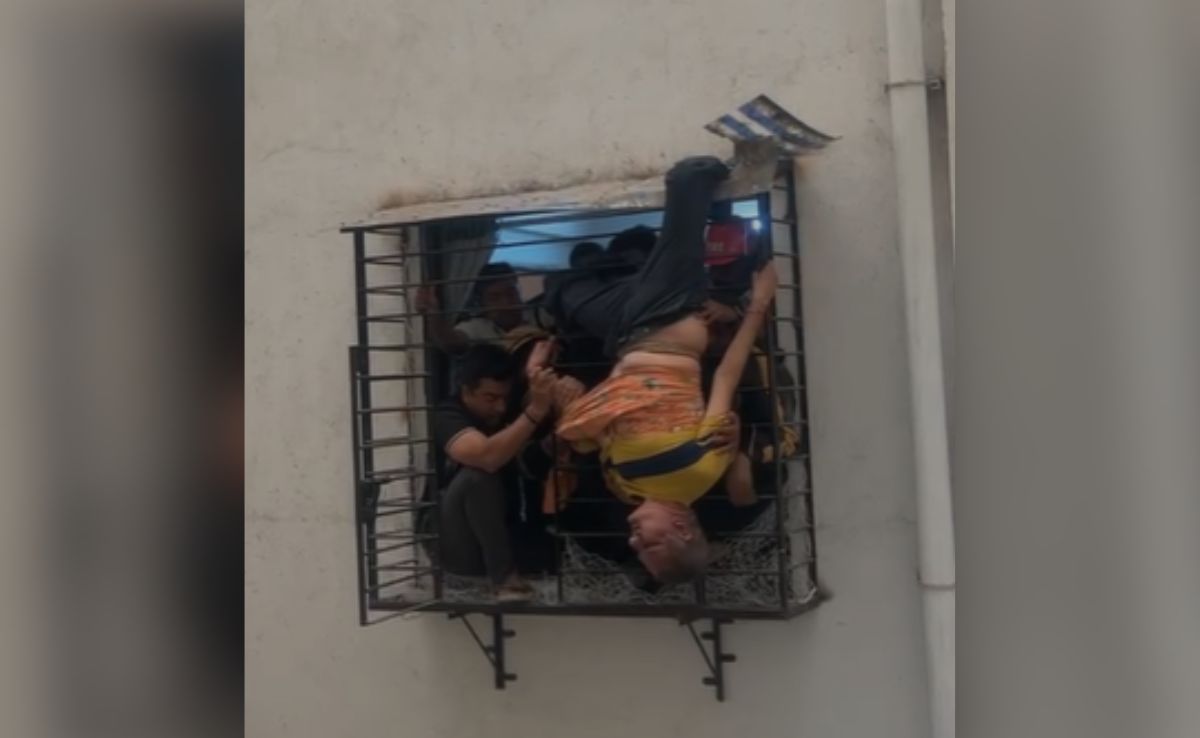 Sleeping Man Falls From 10th Floor, Avoids Death As Leg Gets Stuck In Grille