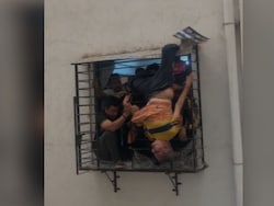 Video: Man Falls From 10th Floor, Cheats Death As Leg Gets Stuck 2 Floors Down