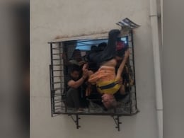Video: Man Falls From 10th Floor, Cheats Death As Leg Gets Stuck 2 Floors Down