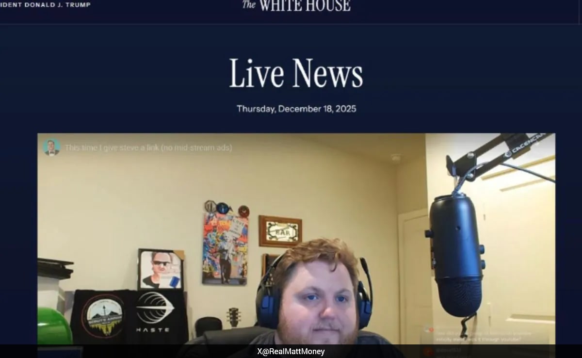'No Idea How I Got Here': YouTuber After His Video Plays On White House Website