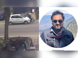 CCTV Shows Santro Running Over Businessman Cycling In Posh Gurugram Colony