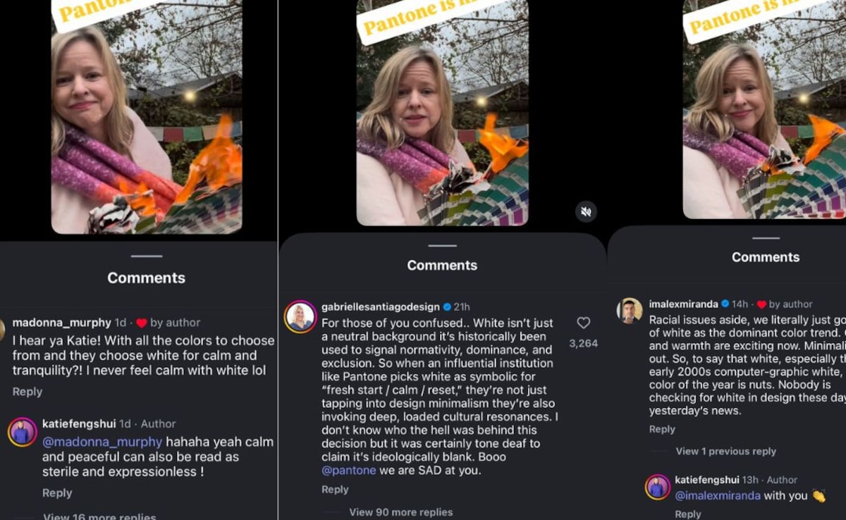 Pantones colour of the year has sparked a debate online, and social media users are calling choice racist. Photo: Katie Rogers/ Instagram Pantones colour of the year has sparked a debate online, and social media users are calling choice racist. Photo: Katie Rogers/ Instagram