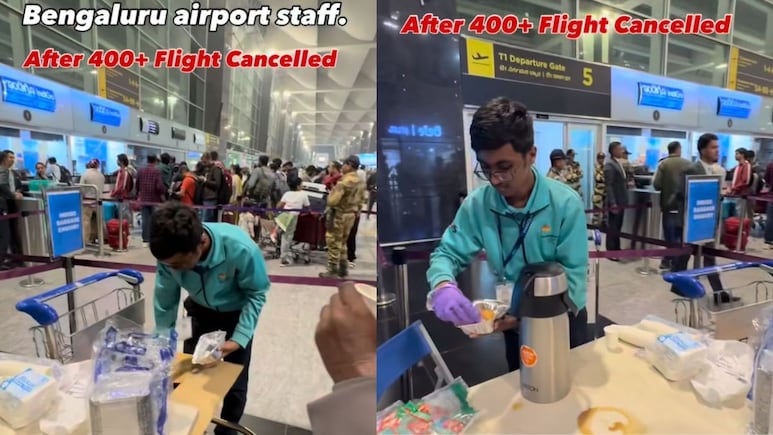 Bengaluru Airport Staff Provide Refreshments Amid IndiGo Disruptions, Wins Hearts Online
