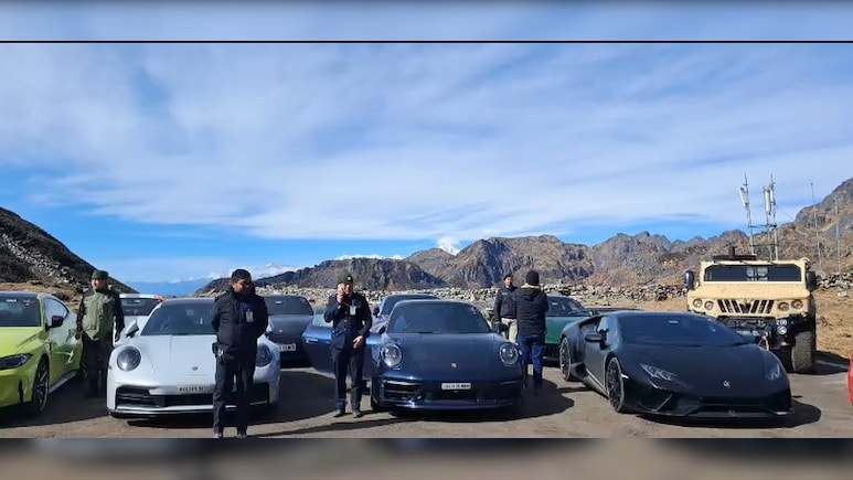 Video: Lamborghinis, Porsches Climb Newly-Opened Cho La Pass In Sikkim
