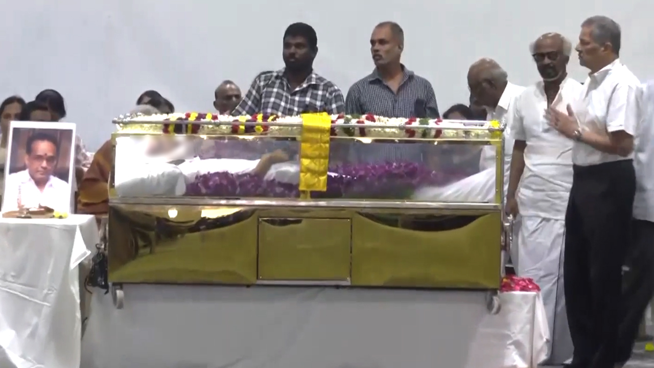 Rajinikanth, Others Pay Last Respects To Tamil Film Director AVM Saravanan