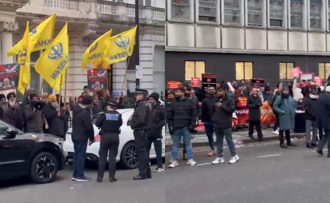 Khalistanis Disrupt Hindus' Protests At Bangladesh High Commission In London