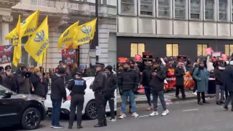 Khalistanis Disrupt Hindus' Protests At Bangladesh High Commission In London