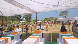 DRG जवानों को अंतिम विदाई: तिरंगे में लिपटकर आए बहादुर बेटे, नक्सलियों से लोहा लेते हुए दी शहादत