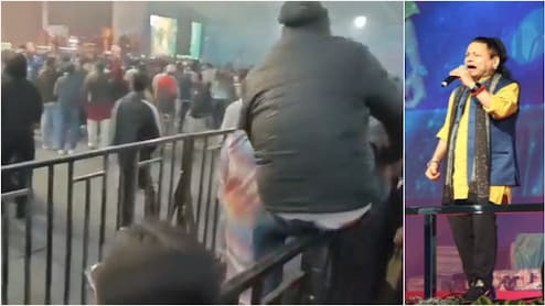 कैलाश खेर का शो अचानक रुका, बैरिकेड्स तोड़ स्टेज की ओर दौड़ी भीड़, सिंगर बोले- "जानवरों जैसी हरकत न करें"&nbsp;