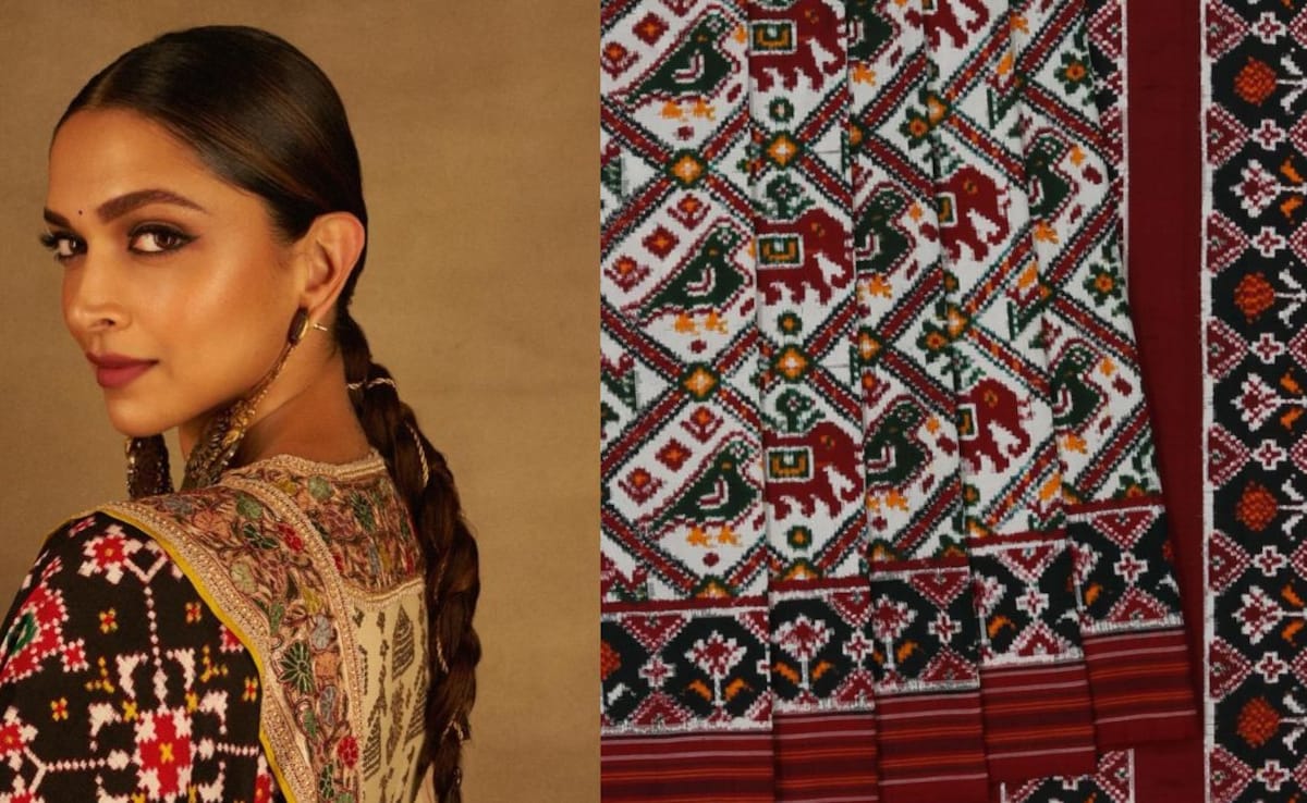 Deepika Padukone wearing a Patan Patola dupatta. Photo: Deepika Padukone/ Instagram Deepika Padukone wearing a Patan Patola dupatta. Photo: Deepika Padukone/ Instagram