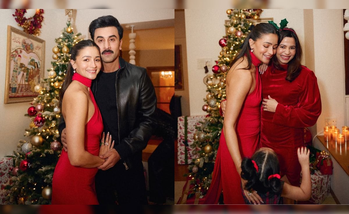 Alia Bhatt Holds Ranbir Kapoor Close In Christmas Post, Shares Adorable Moment With Daughter Raha. See Pics