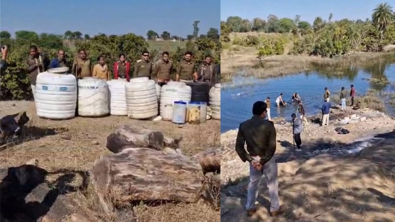 नदी किनारे बेखौफ चल रहा था शराब बनाने का कारोबार, आबकारी विभाग की बड़ी कार्रवाई, 12 लाख से अधिक का कच्चा माल नष्ट