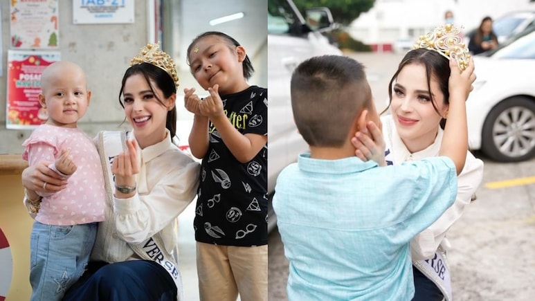 Miss Universe Fatima Bosch Visits Cancer Hospital In Mexico: "This Cause Chose Me"