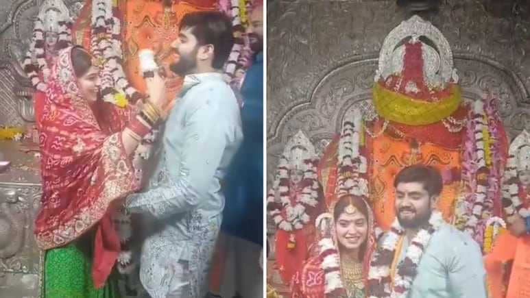 MLA's Son, Bride Exchange Garlands In Restricted Area Of Indore Temple