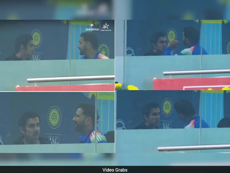 Watch: Rohit Sharma, Gautam Gambhir's Animated Chat After India's 1st ODI Win Sparks Debate