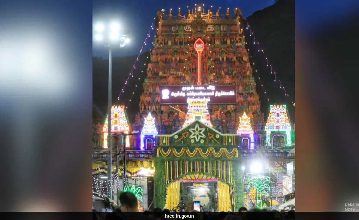 Tamil Nadu Temple Lamp Lighting Row