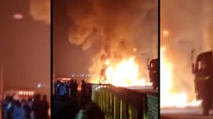 10 Killed As Bus Catches Fire After Collision With Truck In Karnataka