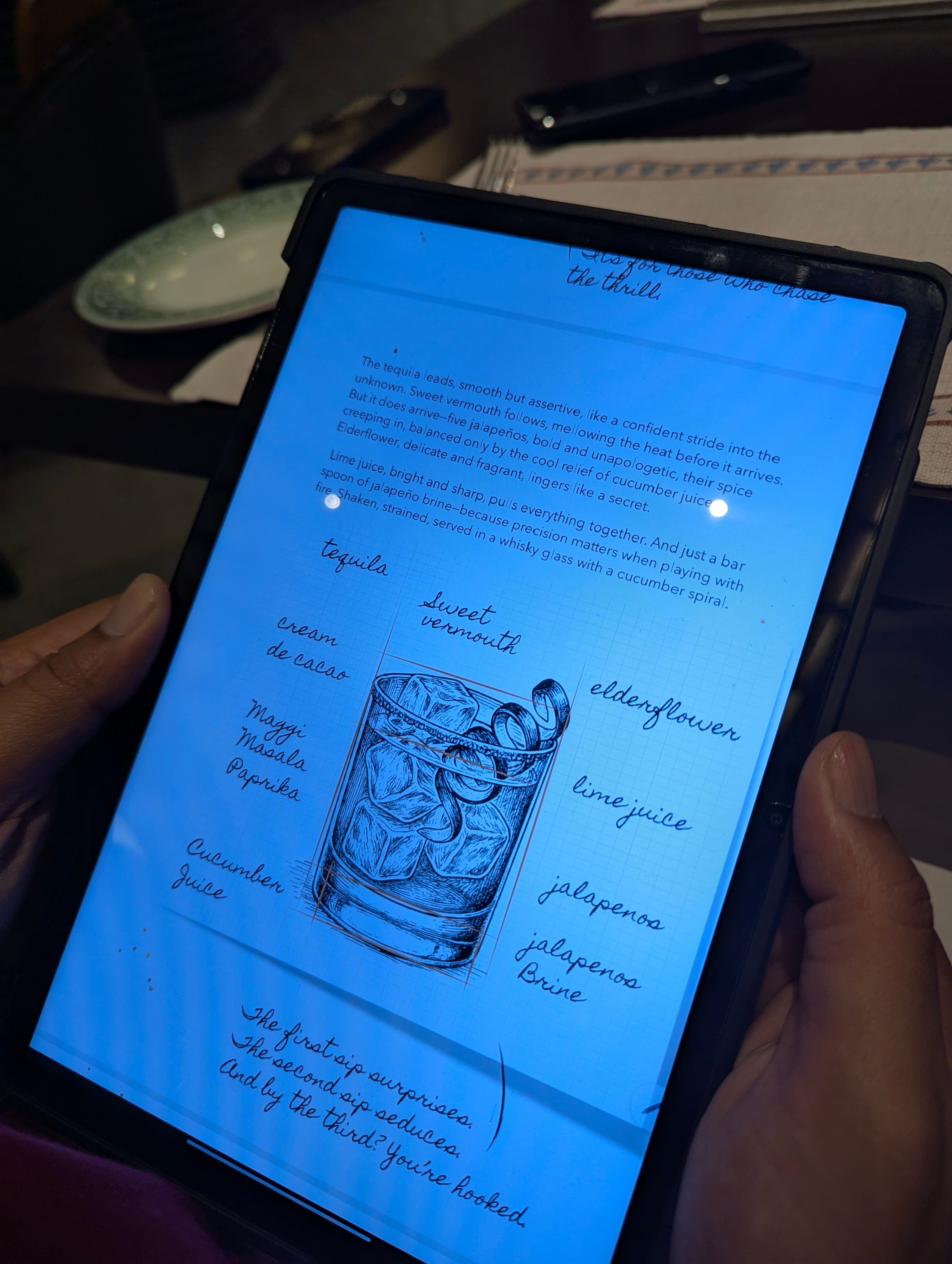 The cocktail menu is a tribute to Naukuchiatals non-human residents. Photo: Author The cocktail menu is a tribute to Naukuchiatals non-human residents. Photo: Author