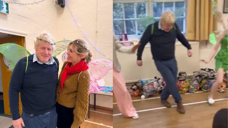 Boris Johnson Wears Wings, Attempts 'Cha Cha Slide' For Daughter's Birthday