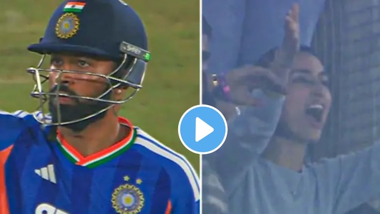 मालिका जिंकलो, पंड्याचा धमाका, पण गर्लफ्रेंड माहिका शर्माने अख्खं स्टेडियम गाजवलं, पाहा व्हायरल Video