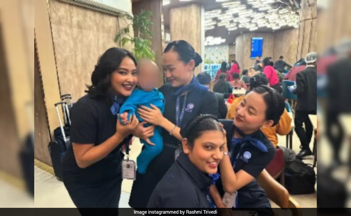 Video: IndiGo Crew Wins Hearts For Comforting Passenger's Child During Flight Delay