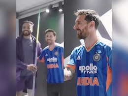 Lionel Messi Dons Indian Cricket Team Jersey While Posing With Kuldeep Yadav In Viral Photoshoot