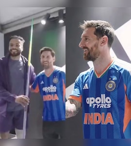 Lionel Messi Dons Indian Cricket Team Jersey While Posing With Kuldeep Yadav In Viral Photoshoot