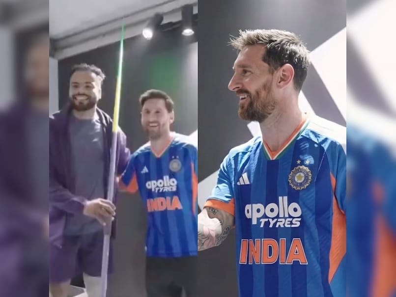Lionel Messi Dons Indian Cricket Team Jersey While Posing With Kuldeep Yadav In Viral Photoshoot