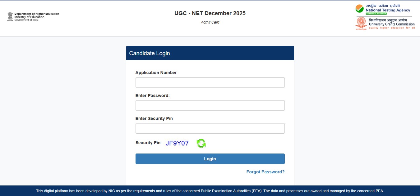 UGC-NET December 2025 Admit Card Released For January 2 Exam