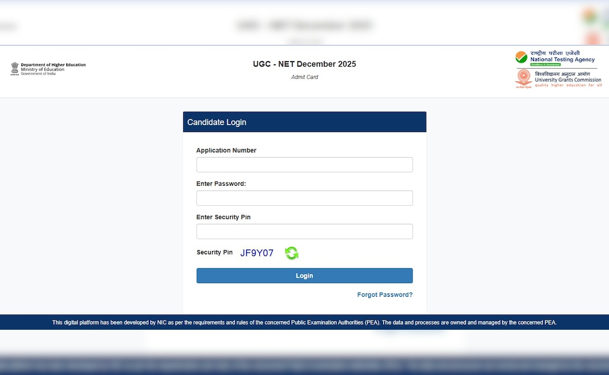 UGC-NET December 2025 Admit Card Released For January 2 Exam