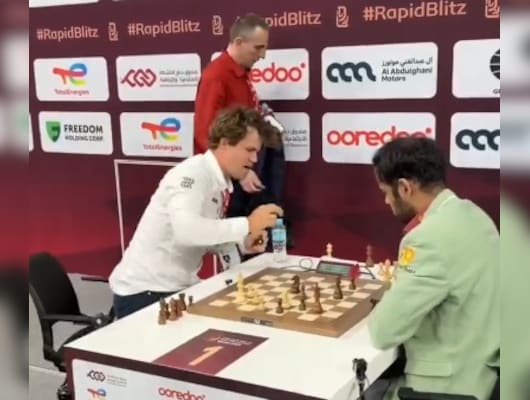 Magnus Carlsen Loses Cool After Shock Loss To Arjun Erigaisi. Watch